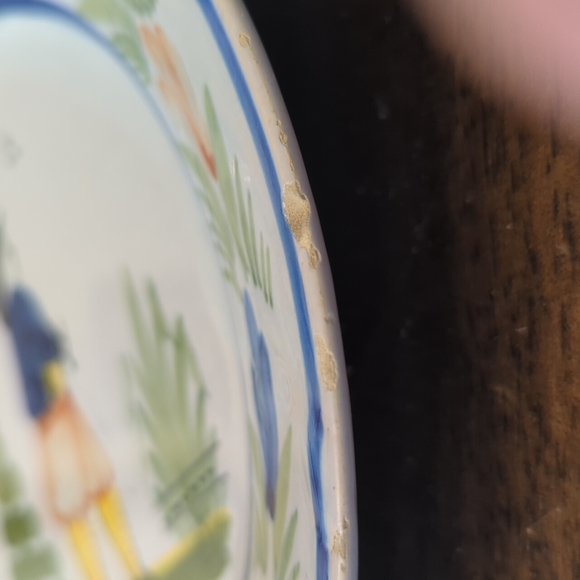 Vintage HB Quimper Plate - Picture 4 of 10